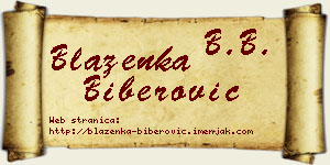 Blaženka Biberović vizit kartica